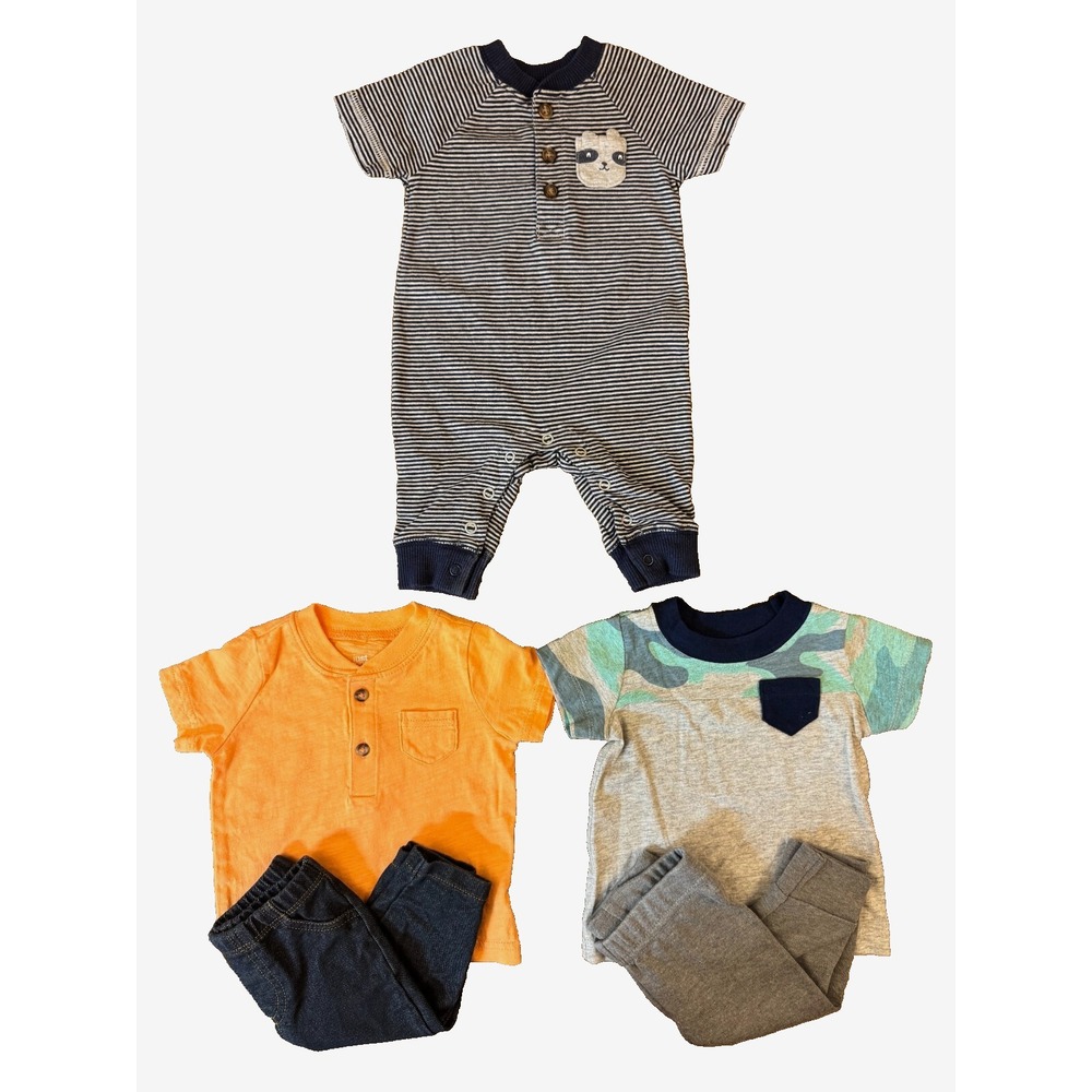Carters Baby Boy Clothes 3 Months Outfits Lot Short Sleeved Shirts Pants Spring
